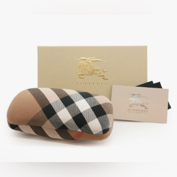 Burberry Black Plastic Rectangle Sunglasses Gold Mirror Lens - Picture 8 of 11